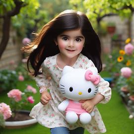 عروسک کیتی صورتی سایز کوچک